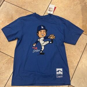 Mitchell & Ness Blue # 34 Cooperstown Collection Tee.   New With Tag size M
